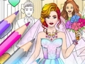 Jeu Jeu d'habillage de coloriage de mariage  en ligne