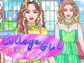 Jeu Coloriage d'une étudiante  en ligne