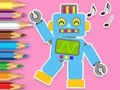 Jeu Livre de coloriage : Robot dansant  en ligne