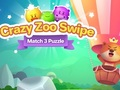 Jeu Puzzle de match 3 avec balayage du zoo fou  en ligne