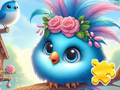 Jeu Puzzle : Oiseau bleu mignon  en ligne