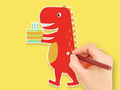 Jeu Livre de coloriage : Anniversaire de dinosaure  en ligne
