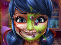 Jeu Maquillage Halloween Fille En Pointillé  en ligne