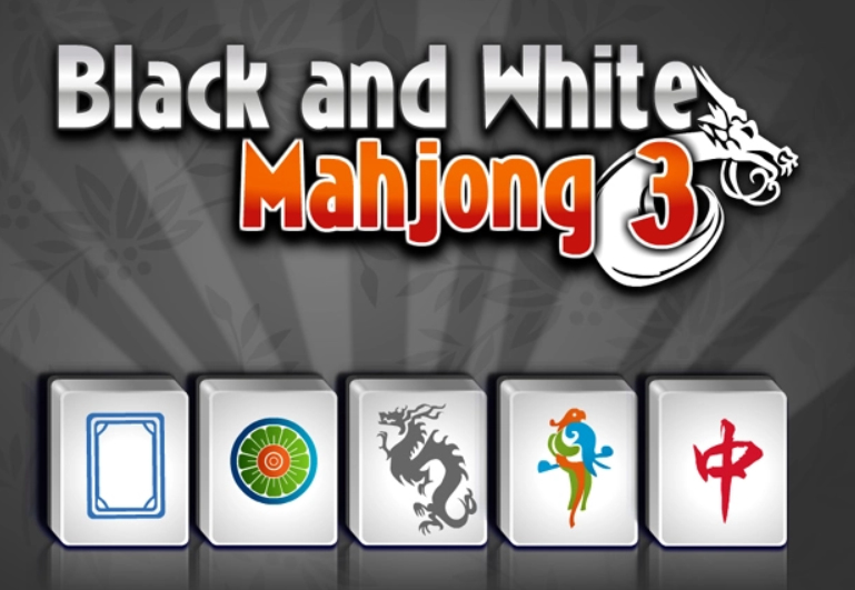 Jeu Mahjong noir et blanc 3  en ligne