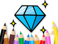 Jeu Livre de coloriage : Diamant brillant  en ligne