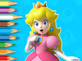 Jeu Livre de coloriage : Jeune princesse Peach  en ligne