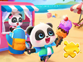Jeu Puzzle : Voiture de crème glacée Bébé Panda  en ligne