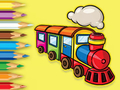 Jeu Livre de coloriage : Train qui court  en ligne