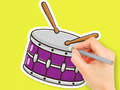 Jeu Livre de coloriage : Tambour étoilé  en ligne