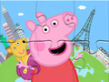 Jeu Puzzle : Peppa voyage autour  en ligne