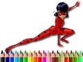 Jeu Coloriage Lady Bug de la rentrée scolaire  en ligne