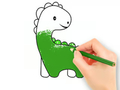 Jeu Livre de coloriage : Joli bébé dinosaure  en ligne