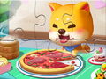 Jeu Puzzle : chien pizza  en ligne