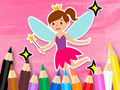 Jeu Livre de coloriage : Petite jolie fée  en ligne