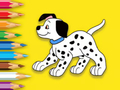Jeu Livre de coloriage : Chien tacheté mignon  en ligne