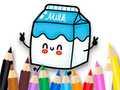 Jeu Livre de coloriage : Lait  en ligne