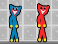 Jeu Huggy bâton rouge et bleu  en ligne