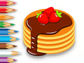 Jeu Livre de coloriage : Crêpe aux fraises  en ligne