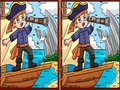 Jeu Les pirates trouvent les différences  en ligne