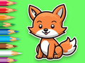 Jeu Livre de coloriage : Bébé Renard  en ligne