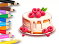 Jeu Livre de coloriage : Gâteau aux baies  en ligne