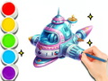 Jeu Livre de coloriage : Voyage dans l'espace  en ligne