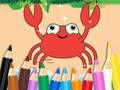 Jeu Livre de coloriage : Crabe heureux  en ligne