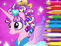 Jeu Livre de coloriage : Princesse Poney  en ligne