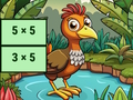 Jeu Découvrir l'image d'un oiseau de multiplication  en ligne