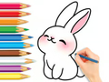 Jeu Livre de coloriage : Lapin mignon  en ligne