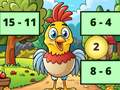 Jeu Soustraction : découverte d'une image d'oiseau  en ligne