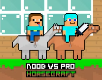 Jeu Noob contre Pro HorseCraft  en ligne