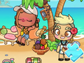 Jeu Puzzle : Avatar World prenant un bain de soleil  en ligne
