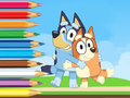 Jeu Livre de coloriage : Vacances Bluey et Bingo  en ligne