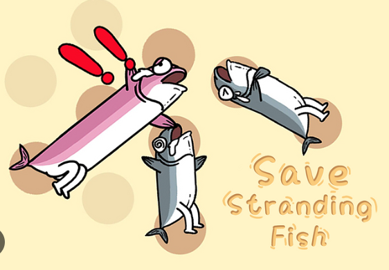 Jeu Sauver les poissons échoués  en ligne