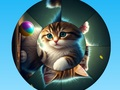 Jeu Puzzle rond collectionnez des images avec des chatons mignons  en ligne