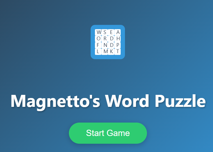 Jeu Puzzle de mots de Magnetto  en ligne