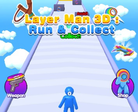 Jeu Couche Man 3D Run Collect  en ligne