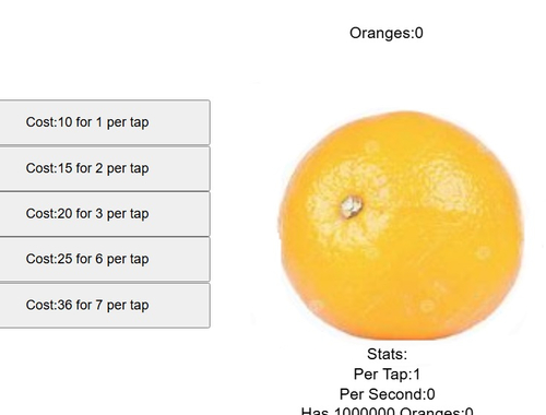 Jeu Clicker aux fruits orange  en ligne