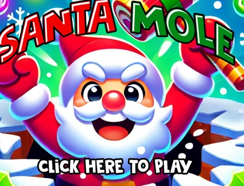 Jeu Le Père Noël frappe une taupe  en ligne