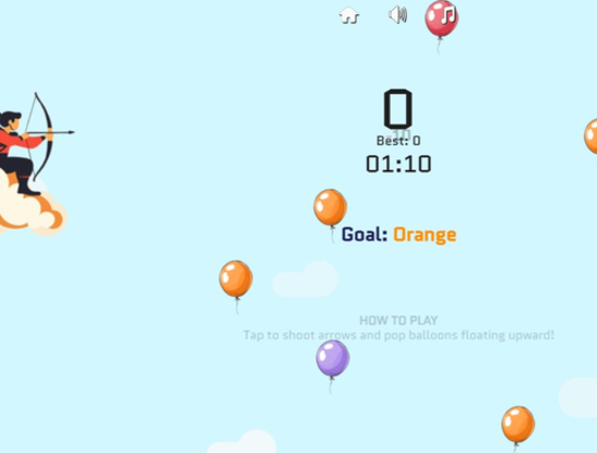 Jeu Défi d'archer en ballon  en ligne