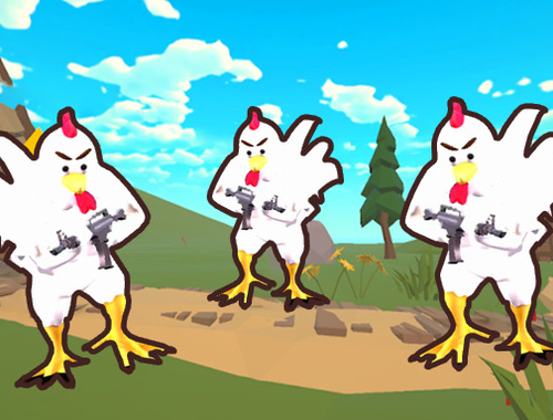Jeu Tireur de poulet io  en ligne