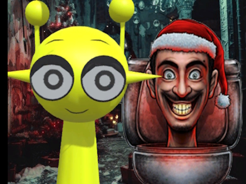Jeu Sprunki dans les coulisses de Noël Skibidi  en ligne