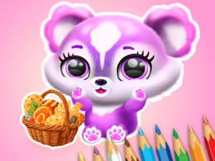 Jeu Livre de coloriage : Pique-nique moelleux  en ligne