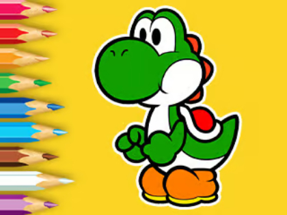 Jeu Livre de coloriage : Journée de pêche Yoshi  en ligne