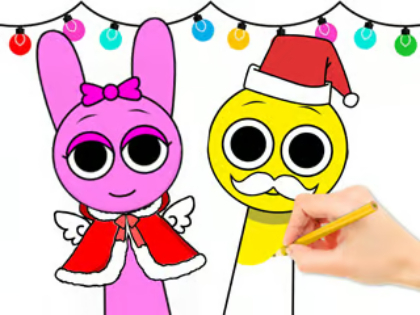 Jeu Livre de coloriage : Sprunki Noël  en ligne