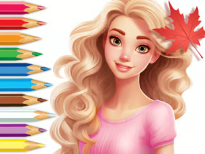 Jeu Livre de coloriage : Barbie Conte d'Automne  en ligne