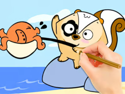 Jeu Livre de coloriage : Surprise de pêche  en ligne
