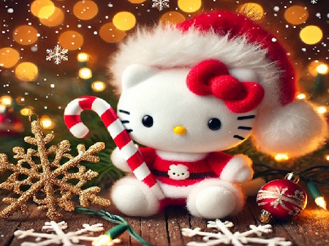 Jeu Puzzle de Noël Hello Kitty  en ligne