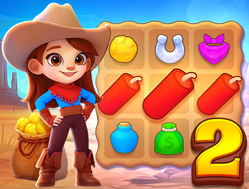Jeu Wild West Match 2 : La ruée vers l'or  en ligne